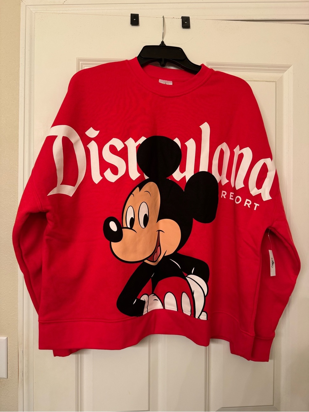 Disney Red Mickey Mouse Crewneck Sweatshirt